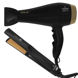 Kit Prancha e Secador de Cabelo Gold 220V Gama Italy