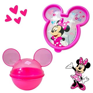 Kit Vasilha Plástica Porta Doce Mickey Minnie Pote Plástico Lancheira Marmita Infantil Não Vaza