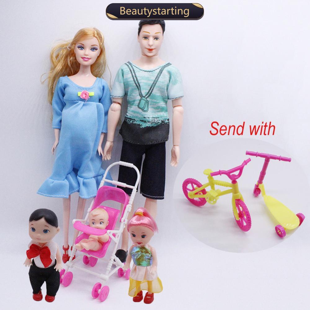 6 Pçs Feliz Família Kit Brinquedo Bonecas Grávida Babyborn Ken & Esposa Com  Mini Carrinho De Criança Carrinhos Para Bonecas Do Bebê Brinquedos Da  Criança Para O Presente Das Meninas - Bonecas - AliExpress