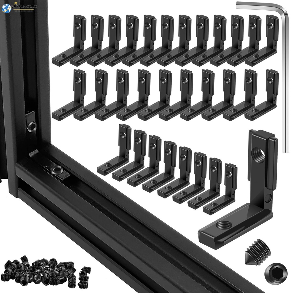 30Pcs 2020 Suporte De Canto De Junção Tipo L Liga De Zinco Padrão Europeu Conector Em SHOPSKC5121