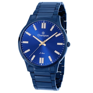 Relógio Champion Masculino Analógico Azul Slim, perfeito para presente, moda e estilo. CN21096K