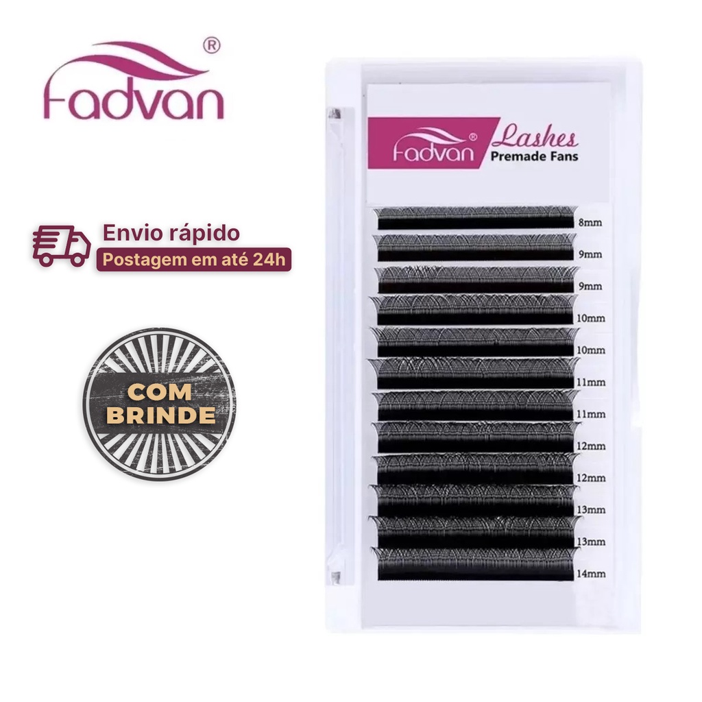 Cílios Fadvan Y Brasil Volume Extensão De Cílios 8mm Até 15mm Curvatura D Envio Imediato