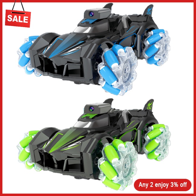 ABB 2.4GHz Carro De Acrobacias RC Com Câmera Multi-Funcional Recarregável Spray De Música Presentes De Natal De Aniversário