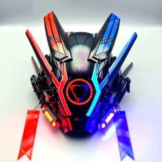 Máscara Cyberpunk Máscara LED De Halloween Festa Neon Luz Luminosa Assustadora A Brilha No Horror Escuro Cosplay