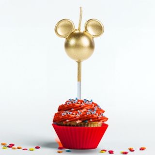 Vela Decorada festa aniversário Mickey Dourado decoração