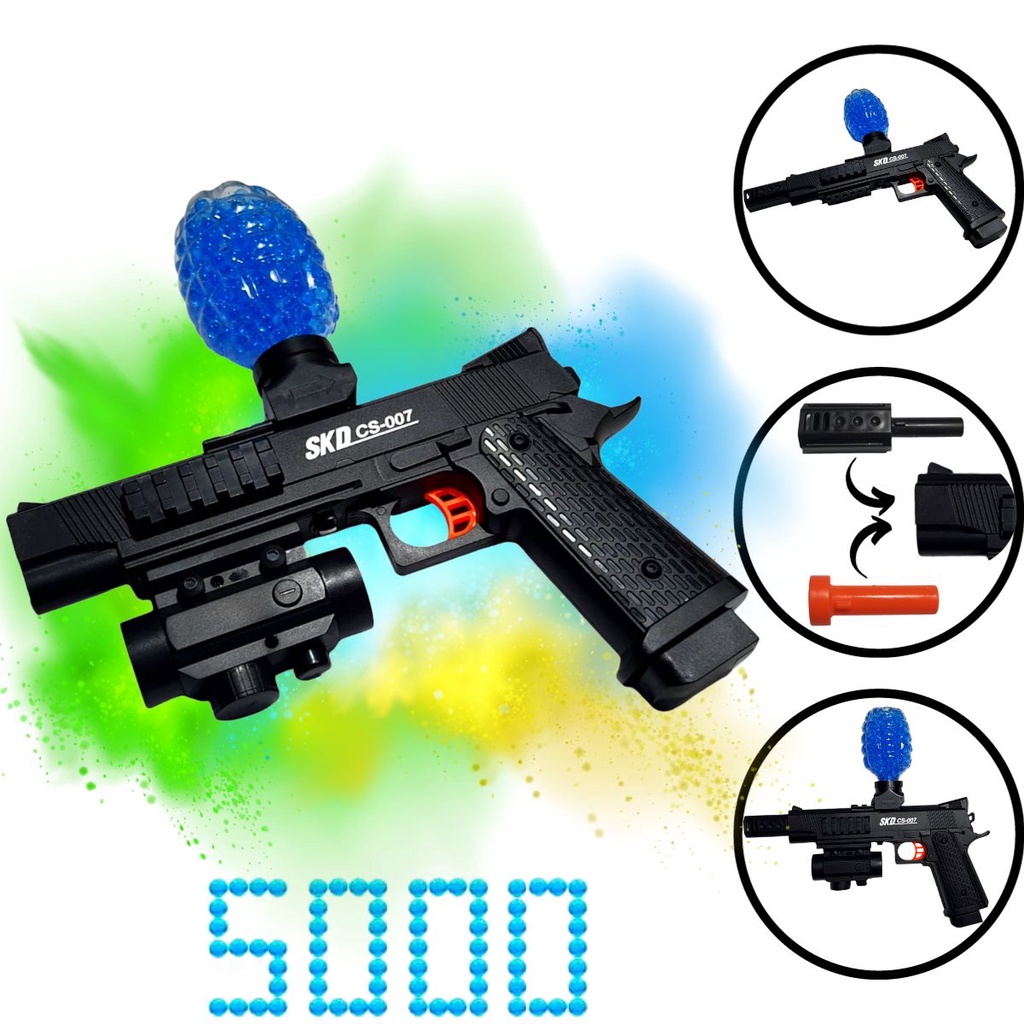 Arma Bolinha Gel Pistola Automatica Eletrica Orbeez Blaster