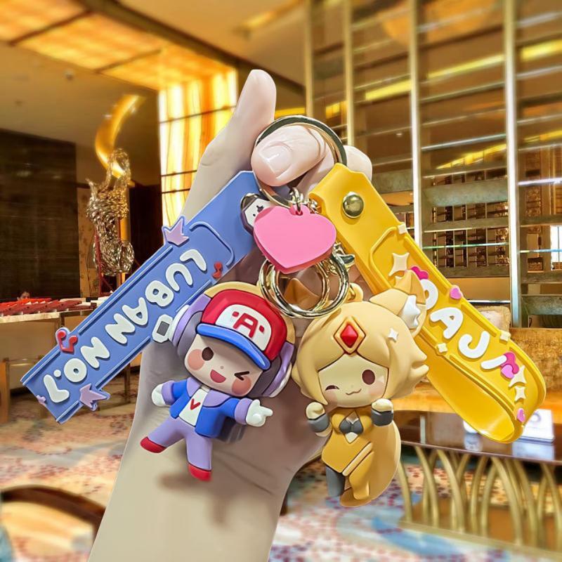 King Glory Cartoon Hero Doll Bag Chaveiro Porta-Chaves Pingente Brinquedos De Meninos E Meninas