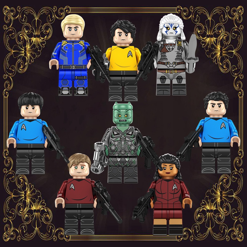Filme Star Trek Sulu Capitão James T.Kirk BBirthday Brinquedos Educativos Para Crianças De Bricolage Blocos De Construção Minifigures Tijolos