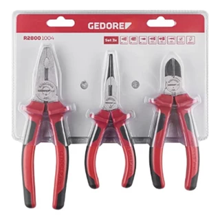 Jogo De Alicate Com 3 Pçs Profissional - Gedore Red