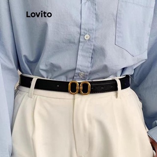 Lovito Casual Simples Borboleta Escondida Fivela Retrô Versátil Cinto Redondo Para Mulheres LFA11245