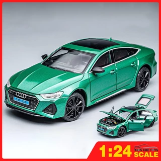 KLT 1 : 24 Audi RS7 Sportback Metal Alloy Toys Carro Modelo Diecast Veículo Para Meninos Simulação De Som Efeito Luz Hobbies Coleção De