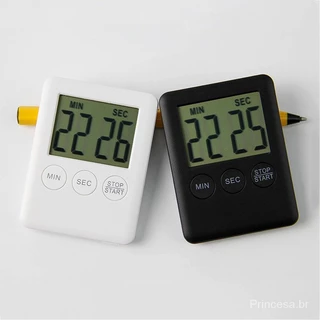 Tela Digital LCD Super Fina Cronômetro De Cozinha Contagem Regressiva Para Cima Relógio Com Ímã De Alarme	[Princesa]