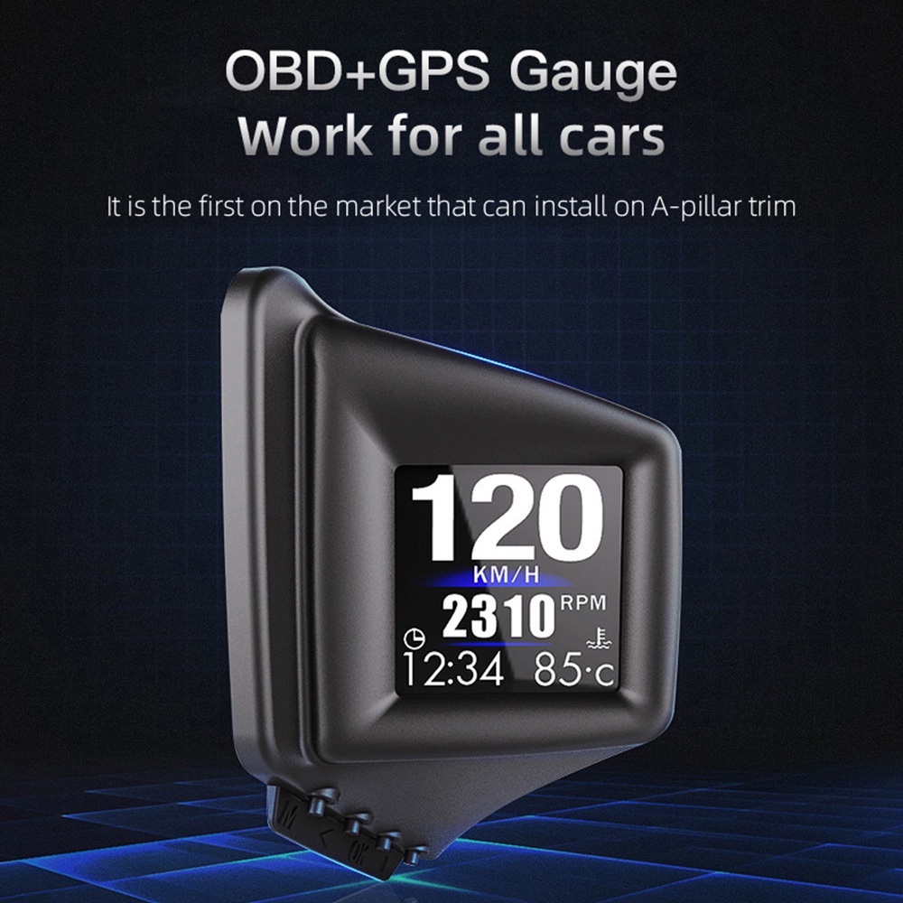 A401 Novo Visor OBD Meter OBD2 + GPS Medidor Digital De Velocidade