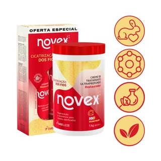 Kit Shampoo Trat Cond Creme Tratamento Cicatrização Fios