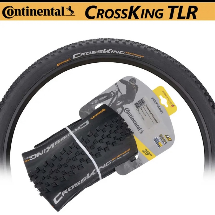 Paire De Pneus VTT Continental Cross King & Mountain King 29" X 2.3" - Tubeless, ~90% D'usure
