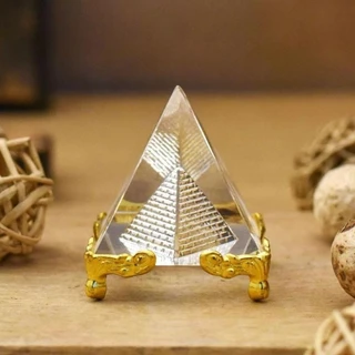 Pirâmide Do Egito Cristal De Vidro Base Dourada Ornamental em Oferta na Shopee