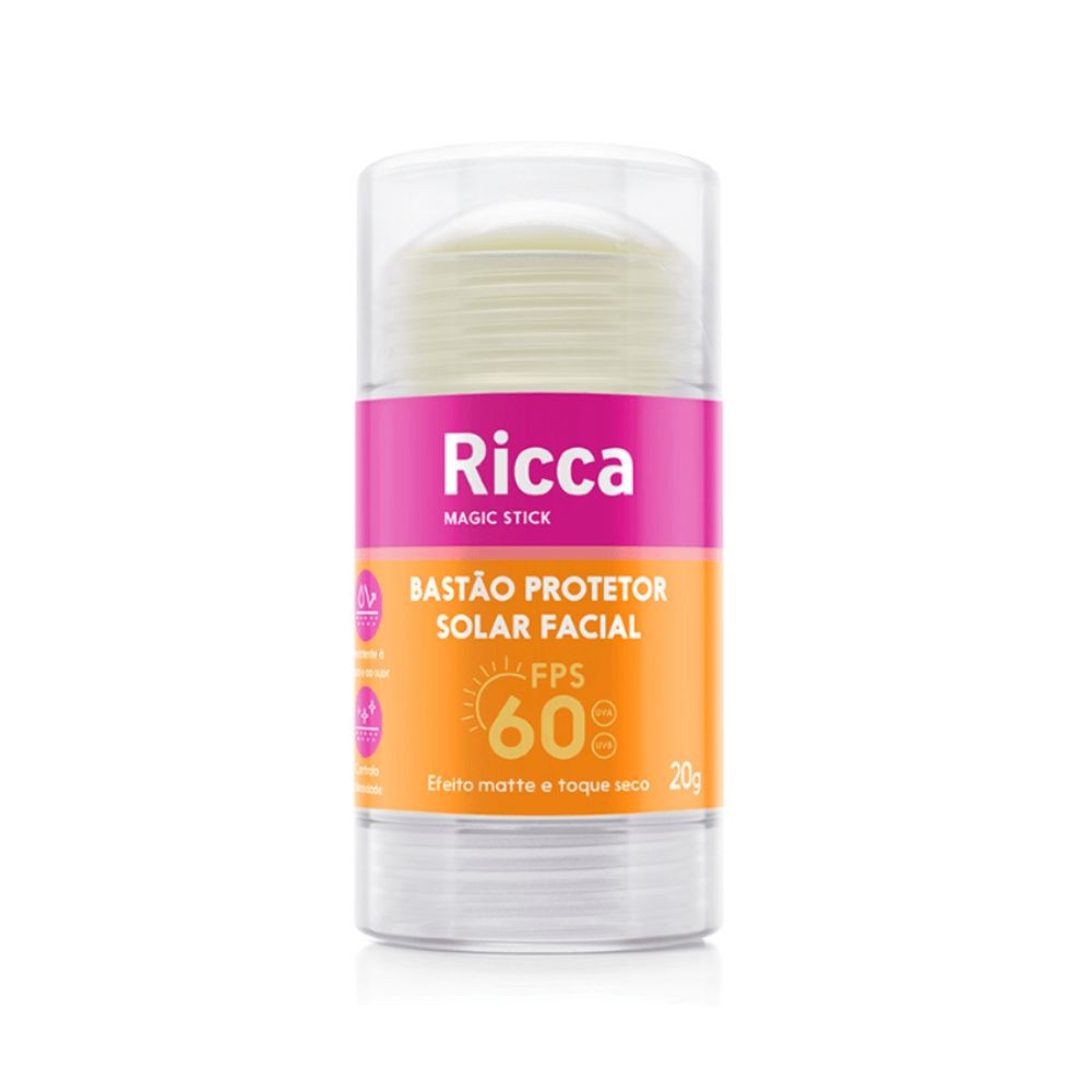 Bastão Facial com Protetor Solar FPS 60 Magic Stick Efeito Matte Toque ...
