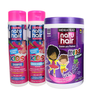 Kit SOS Kids com Creme para pentear Uva Natuhair 1 kg
