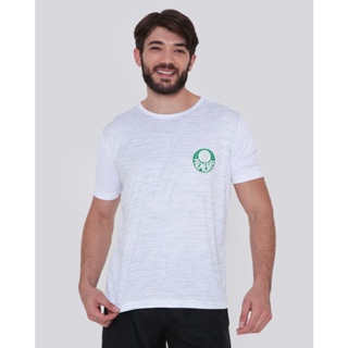 Camiseta Masculina Fitness Palmeiras Branca
