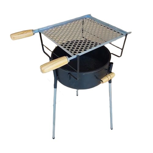 Churrasqueira Portátil Redonda (Botijão) Envio Imediato