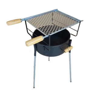 Churrasqueira Portátil Redonda (Botijão) Envio Imediato