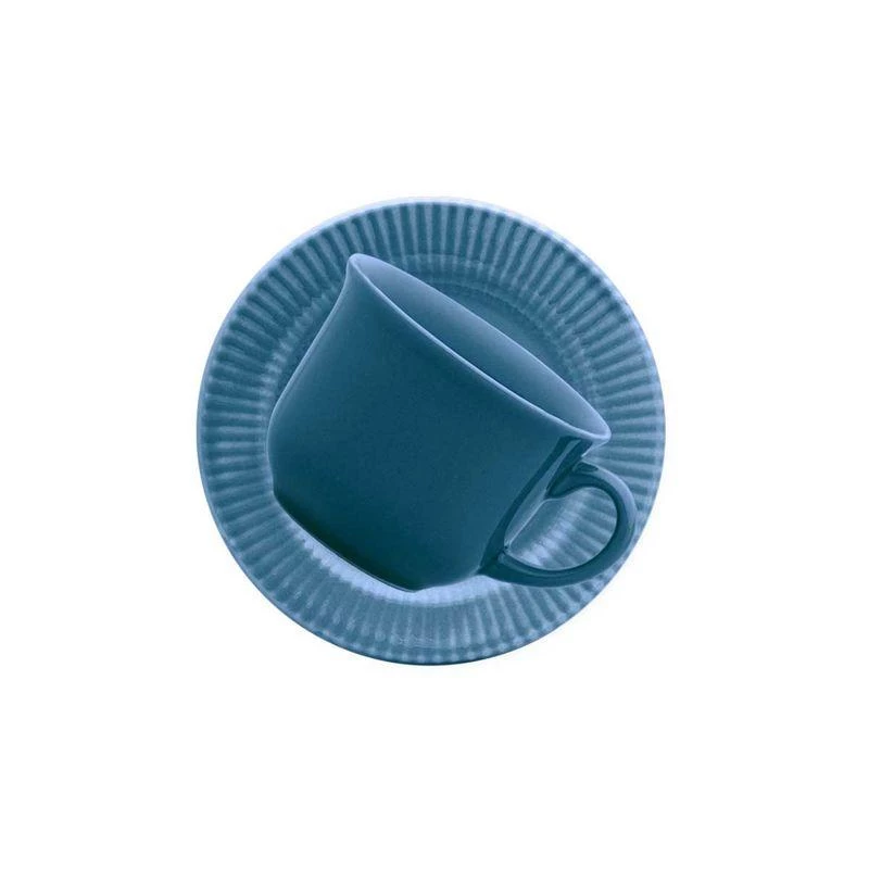 Jogo de 6 Xícaras Grandes 200 Ml com pires Canelé Azul