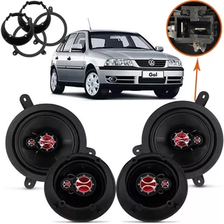 Kit de Alto Falantes Gol G2 G3 G4 1996 a 2013 - Marca Foxer 5 e 6 Polegadas 240W RMS 4 Ohms Triaxial Original - Kf.011