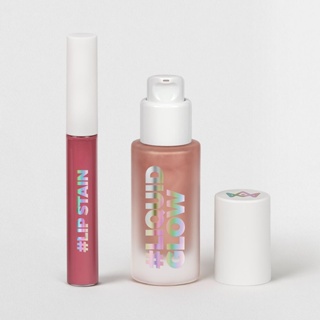 Kit Iluminador Líquido Rosado + Batom Líquido Rosado Larissa Manoela By Océane (2 Produtos)
