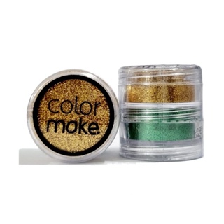Kit Glitter Pó Brasil Verde E Amarelo Colormake 2un 0,6 gr