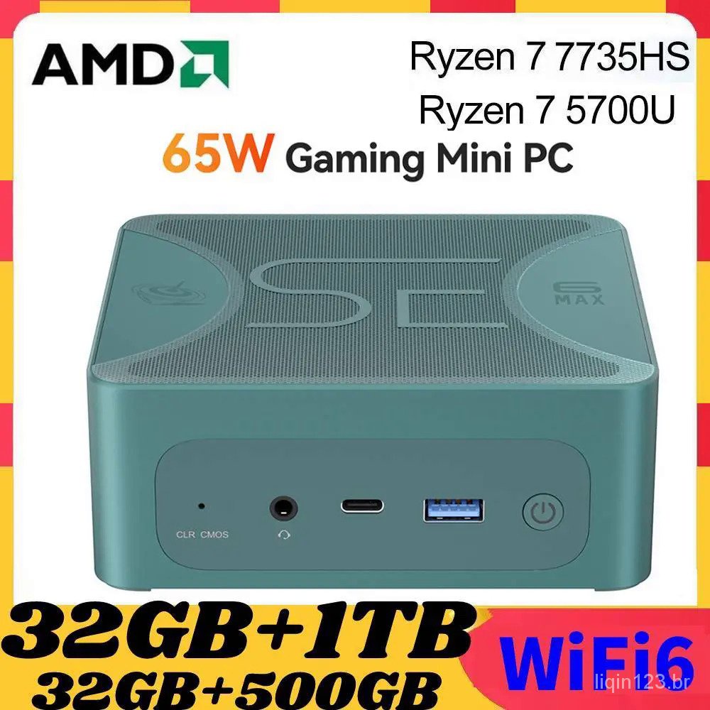 Beelink-SER5 MAX Mini PC, AMD Ryzen 7, 5800H, 54W, Computador para