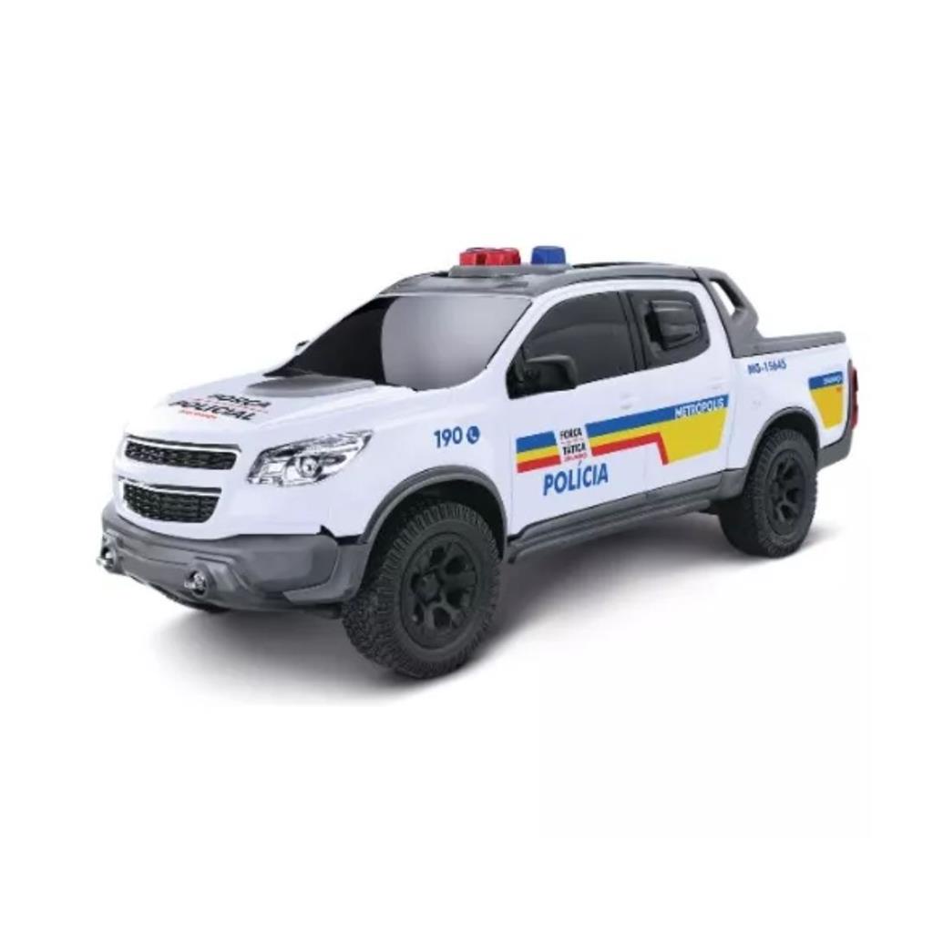 Carro Carrinho Viatura Pick-Up S10 Policia Miniatura - Varios Modelos - RJ, MG, PR, SP E Ambiental P/ Brincar e Colecionar - Roma