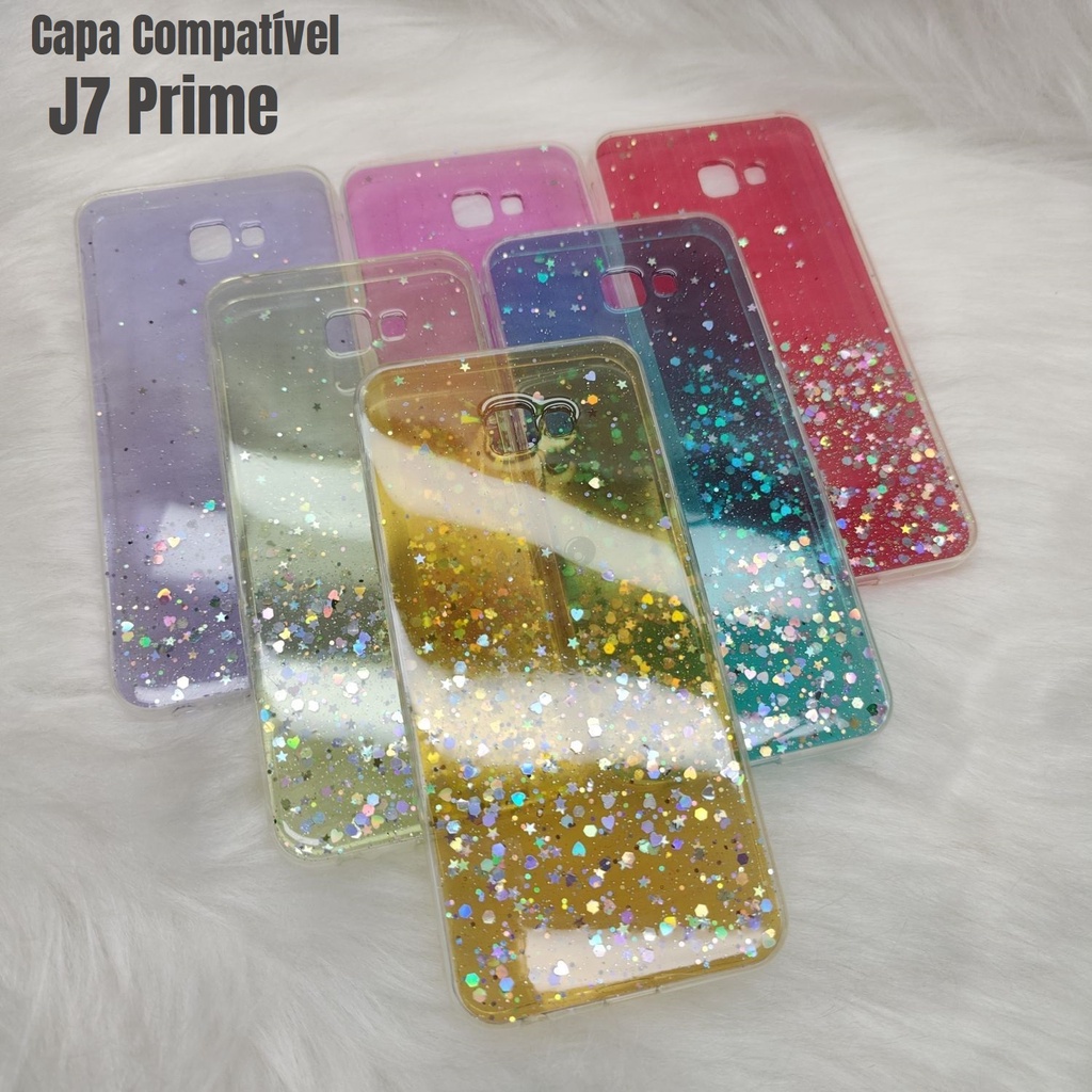 Capa Capinha De Celular Colorida Brilho Para Samsung Galaxy J7 Prime ...