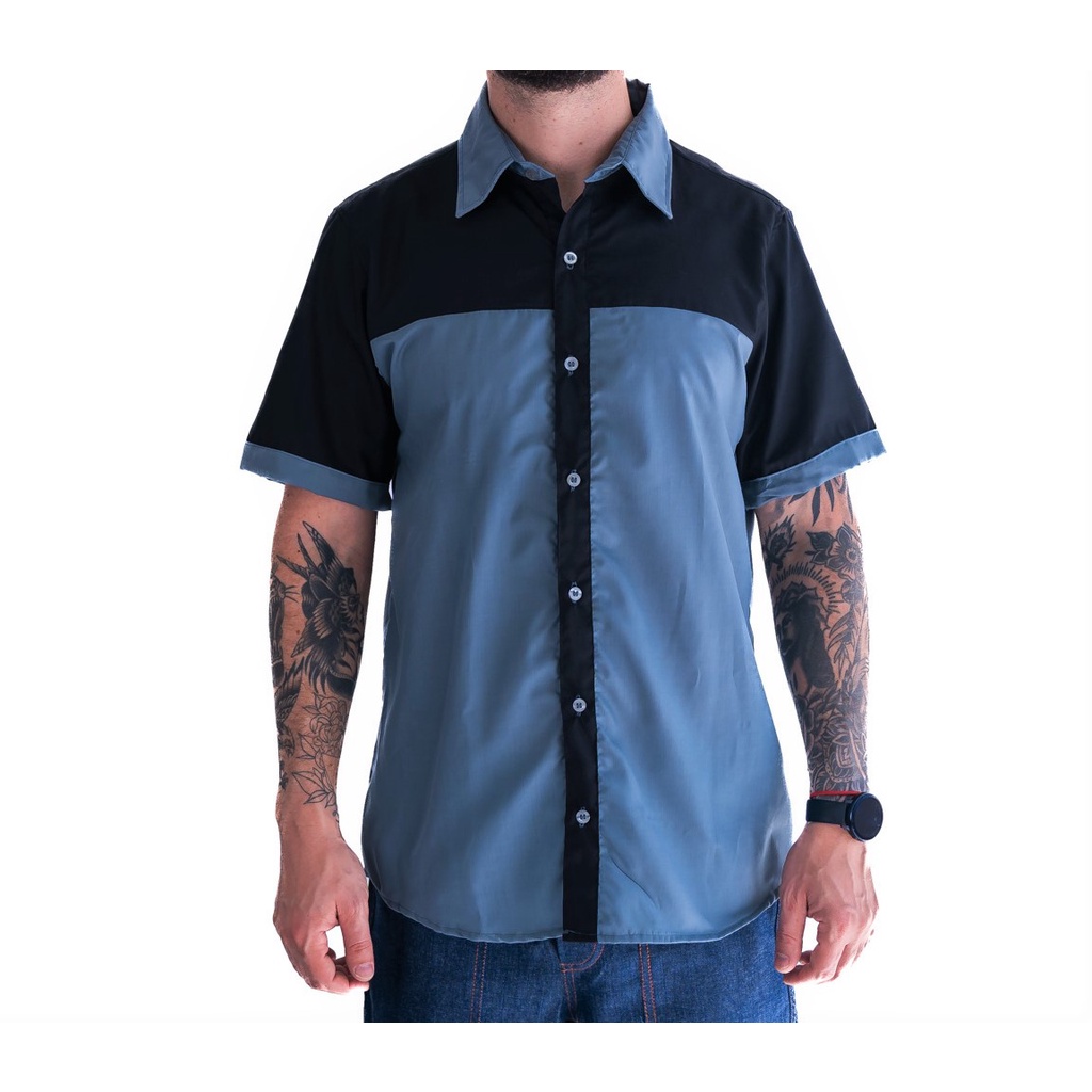 Camisa Masculina Social de Botao Exclusiva Vallet Barbeiros Mecanicos Transportadoras Escritorios