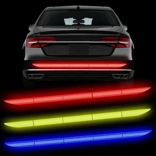 1Set Tiras Refletivas Para Aviso De Segurança Em Carros-Adesivos Refletivos Anti-Colisão Tronco De Automóveis