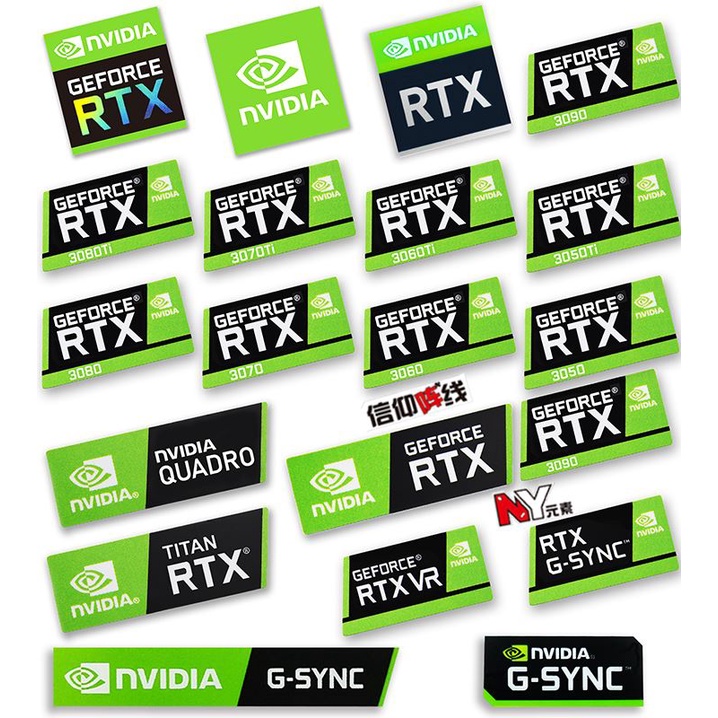 2024 Placa N Original RTX3090 3060TI 3050TI Etiqueta da placa gráfica do computador portátil