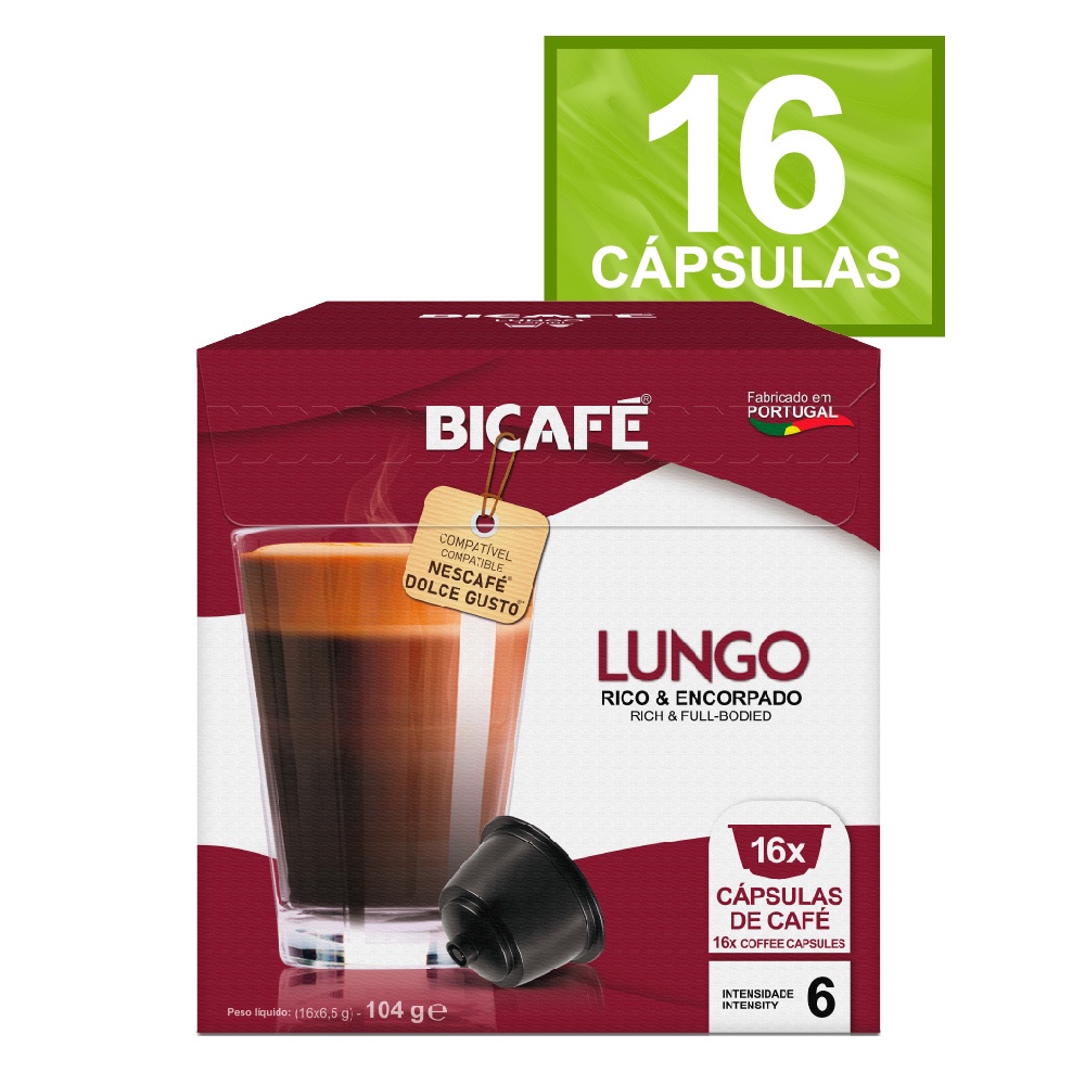 Dolce Gusto Cápsulas de café compatibles | 1 x 16 cápsulas de café  descafeinado | 1 x 16 intensa | 1 x 16 Colombia | 1 x 16 Lungo | 64 cápsulas