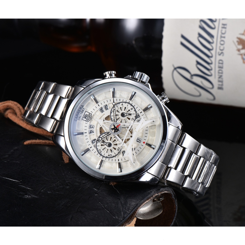 TAG HEUER Moda Casual Personalidade Movimento de quartzo Relógio de aço inoxidável para homens