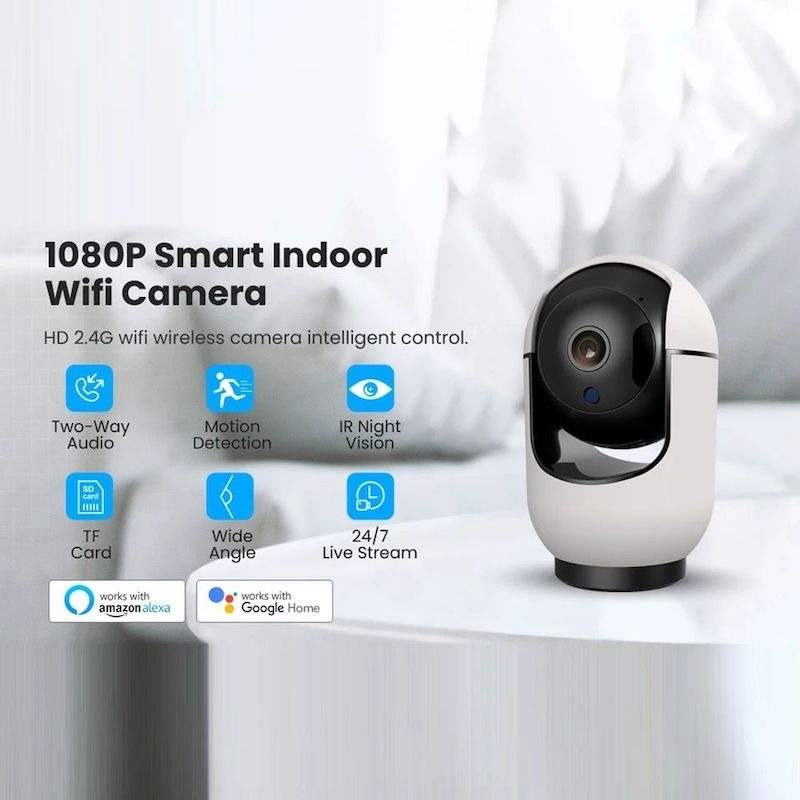 Câmera de segurança Inteligente Baba Eletronica 1080P Wifi PTZ com ...