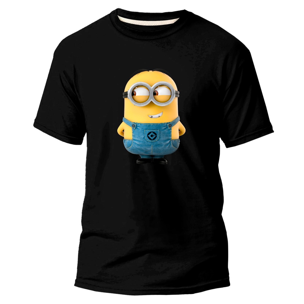 Camiseta Minions Estampada Tecido Premium Algodão Lisa Academia Casual Unissex Trabalho Original