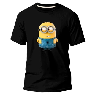 Camiseta Minions Estampada Tecido Premium Algodão Lisa Academia Casual Unissex Trabalho Original