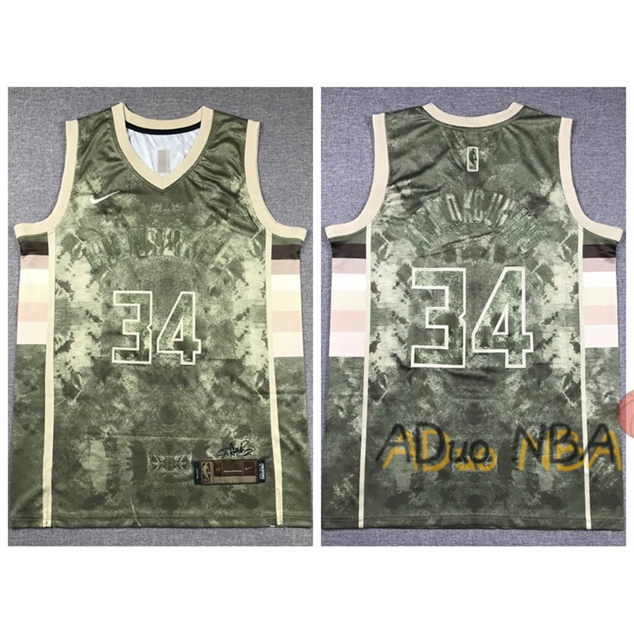 Camisa Milwaukee Bucks #34 Giannis Antetokounmpo Edição Honor 2023 De ...