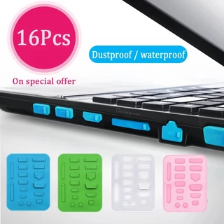 16 Pcs Protetor Multifuncional De Pó De Portátil Para Notebook Easy Stall À Prova De Umidade Acessórios De Silicone Macio Ferrugem