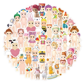 50 pcs Bonecas Japonesas Bonitas Sonny Angel Dolls Adesivos De PVC À Prova D'água (2)