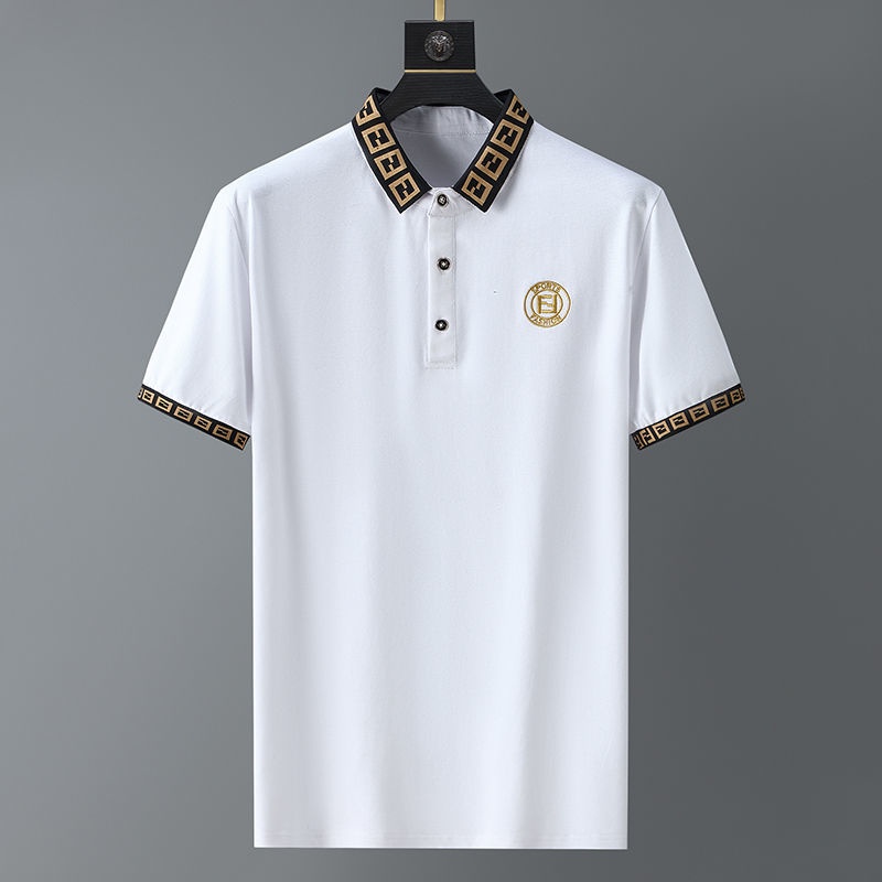 Fendi Camiseta Polo Masculina De Lapela De Manga Curta Em Algodão 9908 # -  Escorrega o Preço