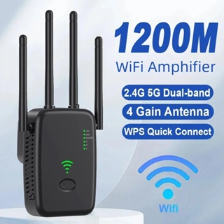 Repetidor De Sinal 2.4G 5Ghz WiFi Repeater Booster 300M 1200Mbps