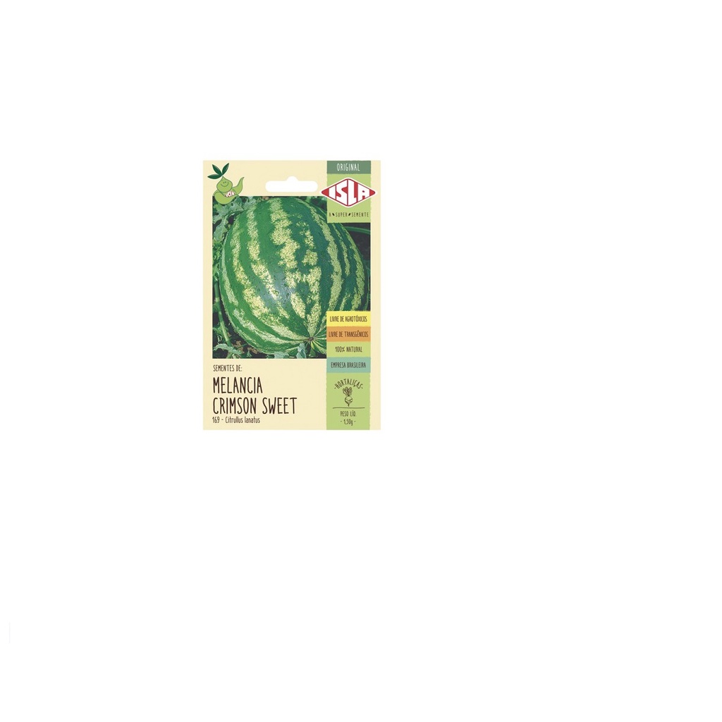 Semente de Melancia Crimson Sweet Isla 1,5G | Shopee Brasil