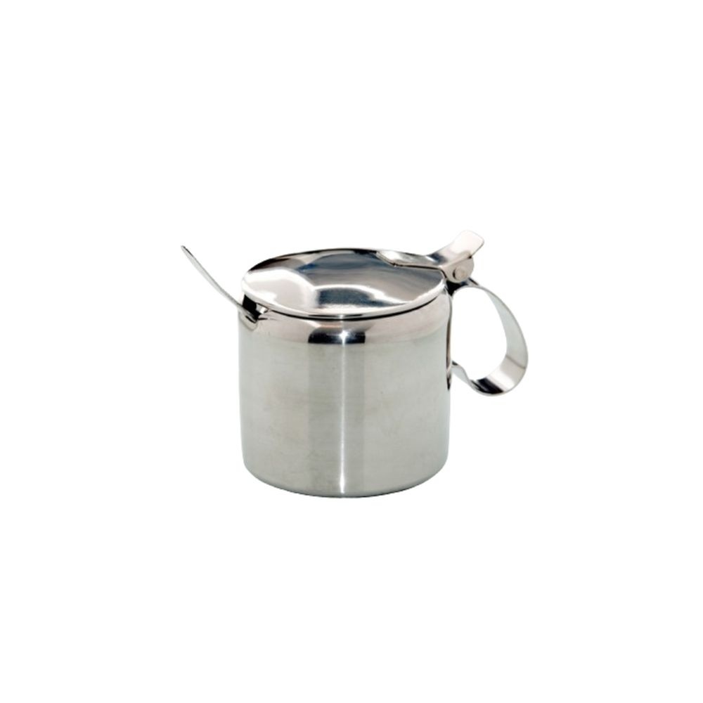 ILSA Jarra de leche capuchino Pen Jug en acero inoxidable 18/10 con acabado azul metalizado 8 cl