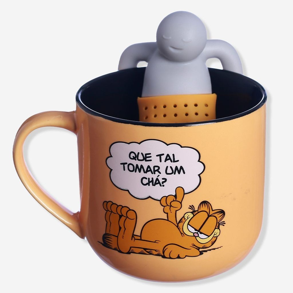 Caneca com Infusor Garfield