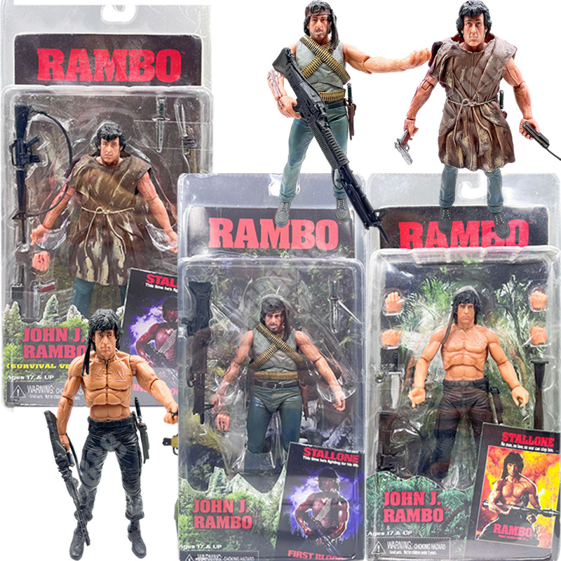 Primeiro Sangue NECA JOHN J . RAMBO Stallone Mudança De Bonecos Modelo ...
