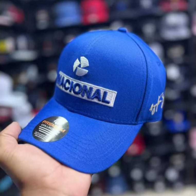 Boné Nacional Ayrton Senna Bordado Retro Aba Curva Azul F1